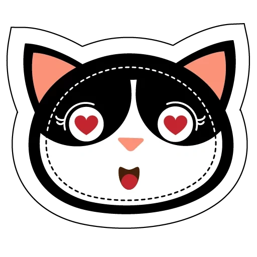 gamcat, maschera per gatti, icona del gatto pop, patch di gatto, maschera vettoriale di un gatto