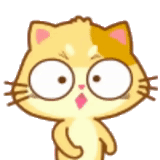 espressione di gatto, gatto 128x128, gatto sorridente carino, i sigilli animati, emoticon gatto giapponese