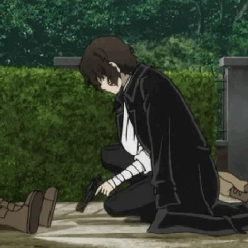 picture, anime characters, dazai pushed chu, anime dadzai osamu, great stray dogs dadzai osamu