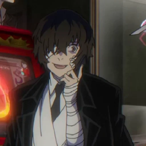 dazai, osamu dadzai, dadzai opamu ohp, dadzai osamu look, dadzai osamu anime sad