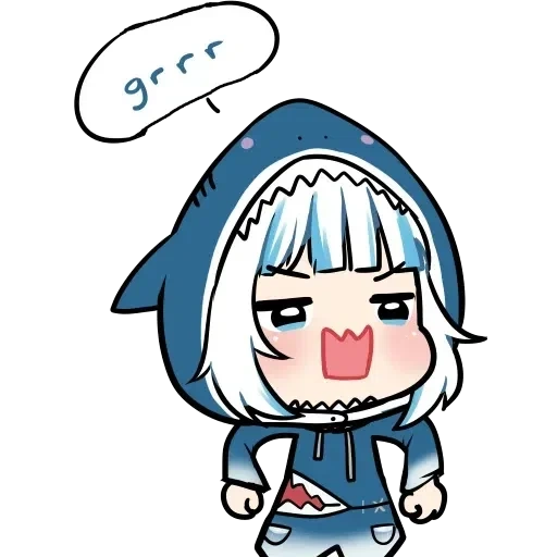 gura gura, anime yang indah, gawr gura chibi, karakter anime, gawrgura x amelia