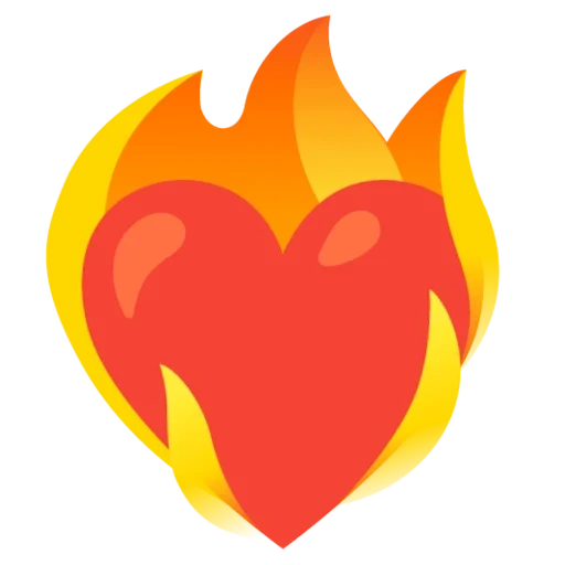 emoji fire, emoji heart, emoji heart is fire, the burning heart of emoji, emoji heart fire copy