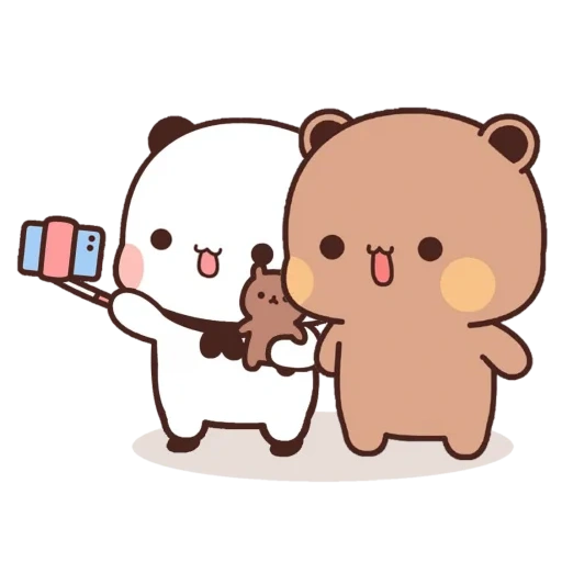 cute bear, милые рисунки, чиби медвежонок, milk mocha bear, cute chibi медведь