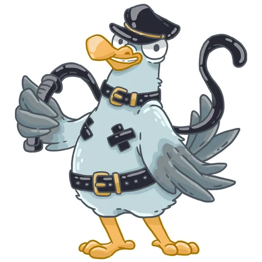 funky goose, sr pigeon, cartero de aves
