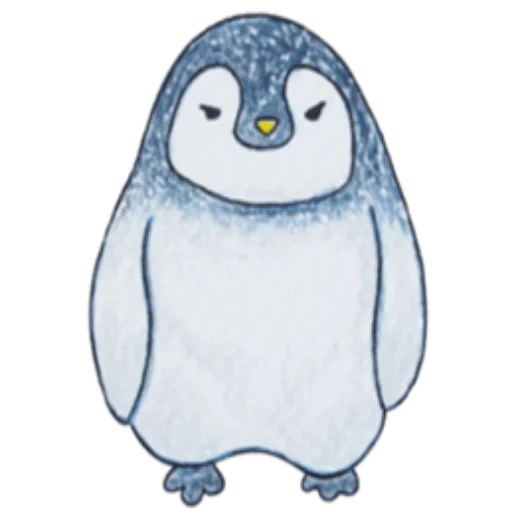 pingouin mignon, croquis de pingouin, motif de pingouin, fat penguin art, motif de petit pingouin mignon