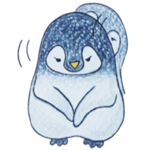 pingouins, pingouin bubble, pingouin de dessin animé, art pingouin triste, motif de petit pingouin mignon