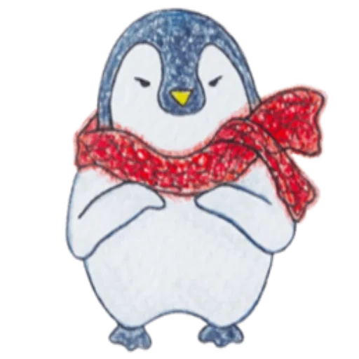 pingüino, ángel pingüino, penguin querido, pequeño pinguino, vector de pingüinos de año nuevo