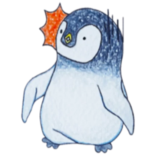 figura, pinguim, cartoon pinguim