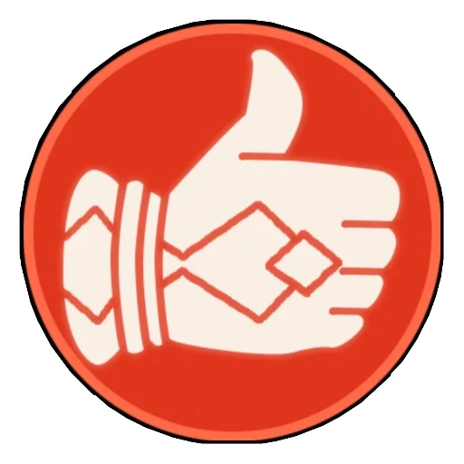 gansin, ícone da mão, símbolo da mão, o ícon handshake, ícone de reputação de genshin