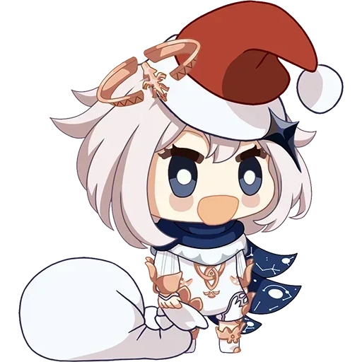 chibi, anime, padoru genshen, genshin impact, karakter anime