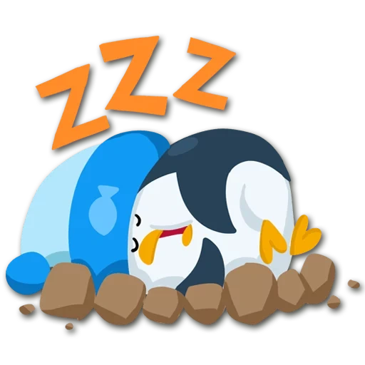 pinguim, o pinguim está a dormir, pinguim george