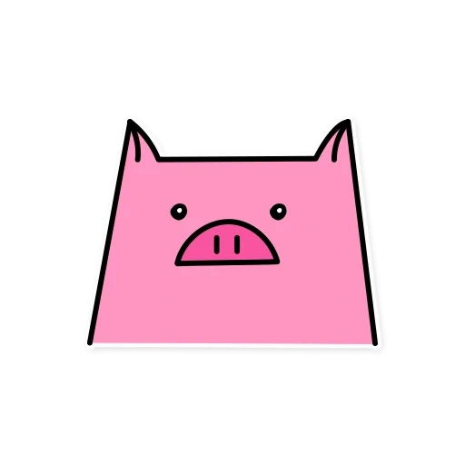 emoticon, pink, hermann schwein