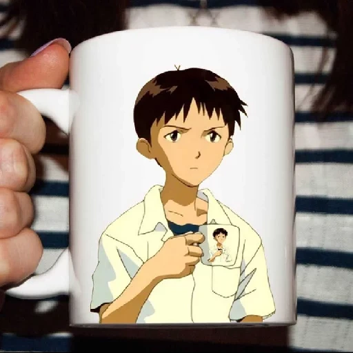 foto, shinji ikari, caneca shinji, shinji ikari com uma caneca, nikolai ivanovich zavyalov