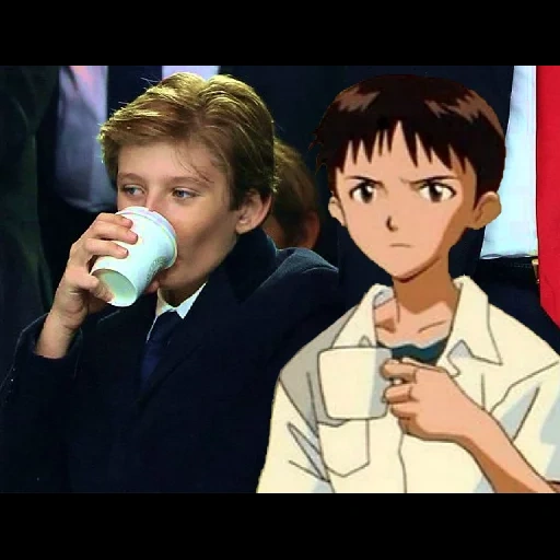 shinji ikari, barron trump, anime de barron trump, shinji ikari, barren trump instagram