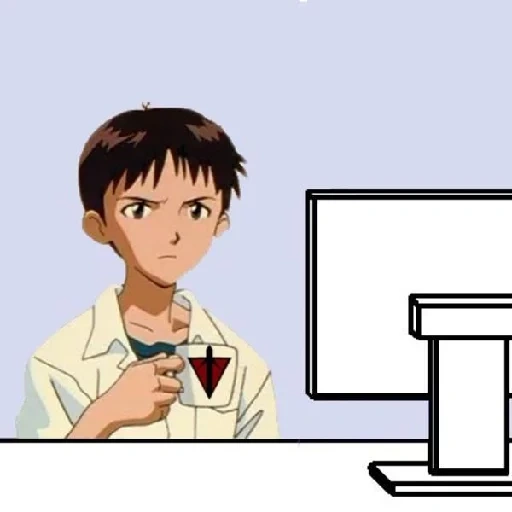 shinji ikari, shinji gigachad, ikari shinji meme, shinji ikari, das evangelium shinji cup