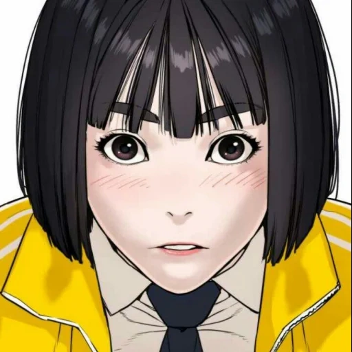 gadis, diagram, gaya rambut anime, kyoukochu keade, karakter anime