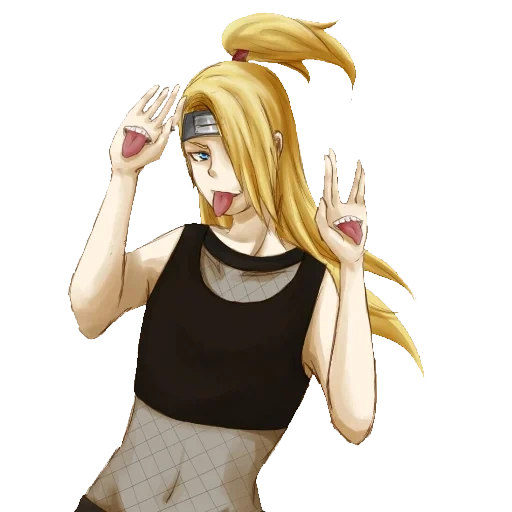 naruto deidara, dardara naruto, anime naruto deidara, dedar girl style, dahl of girl image