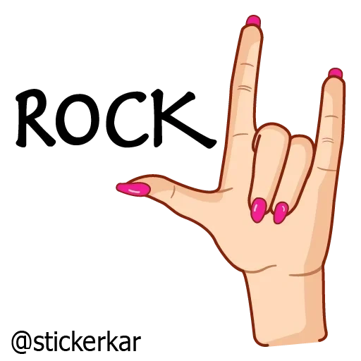 rock, symbole og e, rock peint à la main