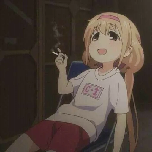 anime bisu, perokok, anime girl, merokok selama 2d hari, perokok 2 hari
