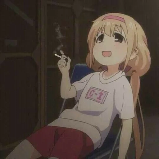 anime muet, fumeurs, anime girl, fumer pendant 2 jours, 2 jours pour les fumeurs