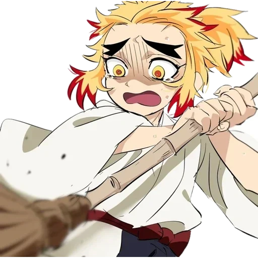 kimetsu, personagem de anime, senjuro rungoku, kimetsu no yaiba, guerreiro de folha de ovo-lenda
