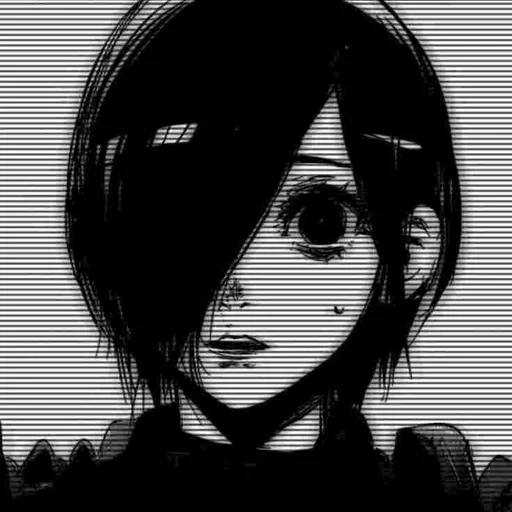 toouka, tokyo ghoul, manga de touka, l'anime est blanc noir, manga de ghoul tokyo