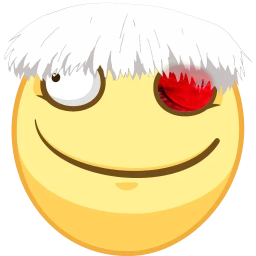 ghoul, emoji, smiley, gul smimik, nonno sorridente dentro