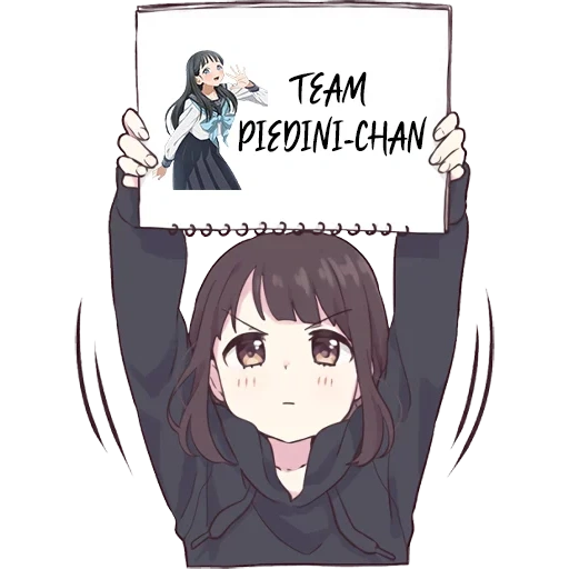 menhera chan, menhera field, tian holds a sign, make a mess of your hands with a sign, anime girl nameplate