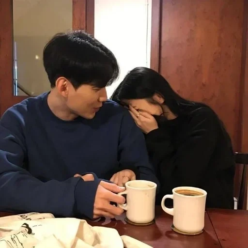 милые пары, пары корейские, милые отношения, кореянка парнем, корейские парочки кафе