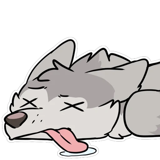 lobo, anime, wolf nya, el lobo está durmiendo