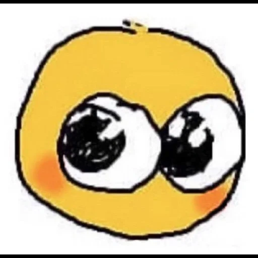 anime, meme smiley é fofo, meme smiley chorando, emoticons amarelos fofos, estamos envergonhados pela mineração