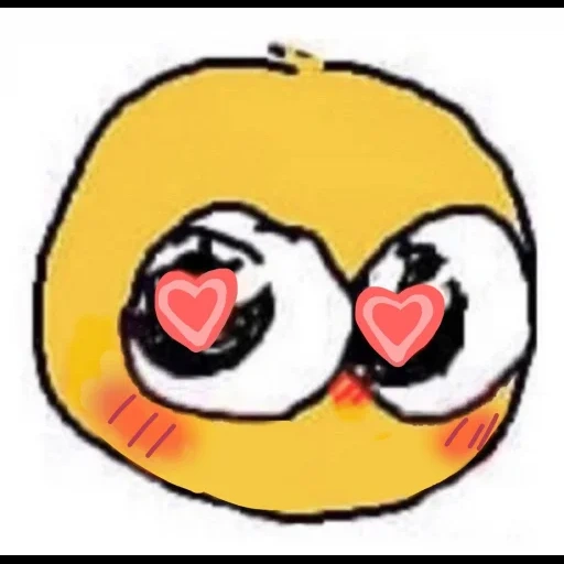 anime, emote, emoji cursed emoji love, smiley con i cuori, carine emoticon gialle