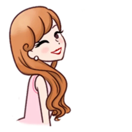 young woman, singing girl, weird girl, the girl is a cute drawing, vector illustration