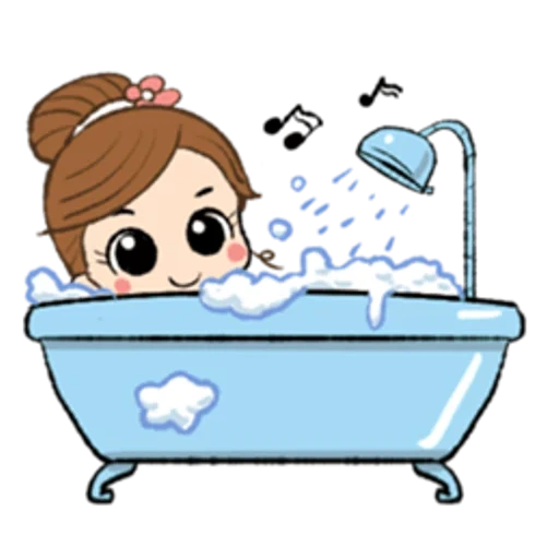 ванна, рисунок ванны, купается ванной, ванна мультяшная, ванная детская иллюстрация