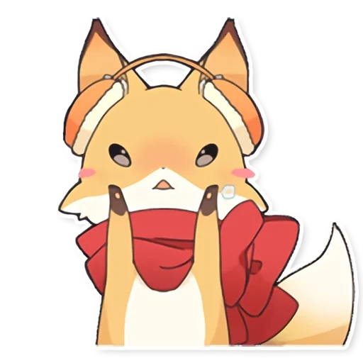 fox, red cliff fox, lovely fox, fox stickers are cute