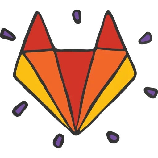 gitlab, avatar for gitlab, gitlab logo, diamond drawing, hitlab logo