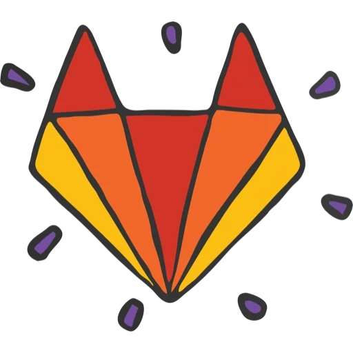 gitlab, avatar pour gitlab, gitlab logo, diamond drawing, hitlab logo