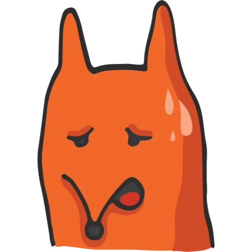 adesivi emoji, emoji lisa, adesivi, emoji fox, testa di una volpe