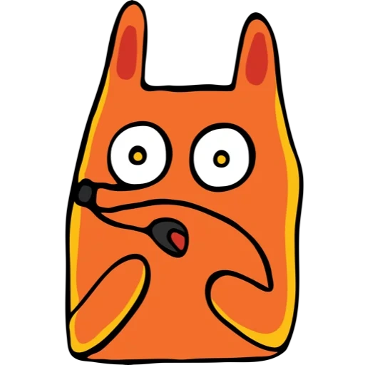 telegrammaufkleber, emoji aufkleber, aufkleber archie, orange sticker, aufkleber fox