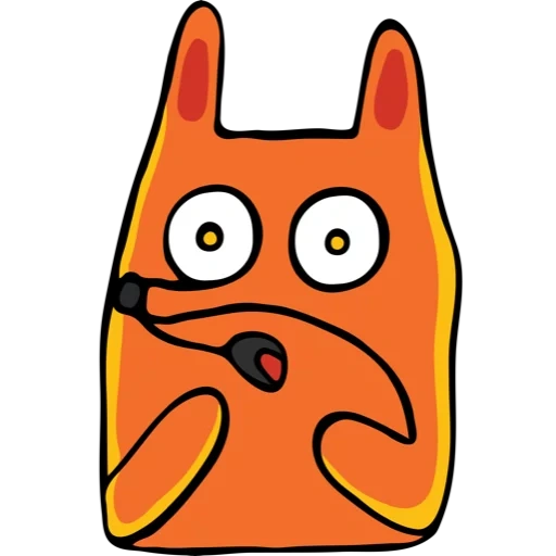 telegram stickers, emoji stickers, stickers archie, orange stickers, stickers fox