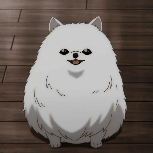 samoyeka, dog anime givin, samoyed dog, anime cute animals, samoyed dogs like it