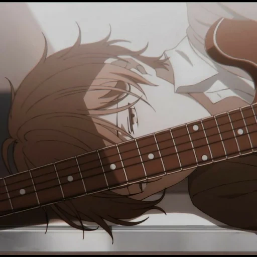 image, les gars de l'anime, guitare mafui, esthétique mafu, anime mafu doué