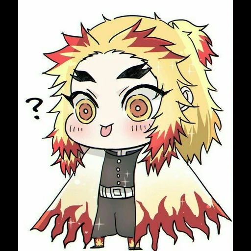 rengoku chibi, dessins d'anime, personnages d'anime, rengoku kyojuro, anime dessins mignons