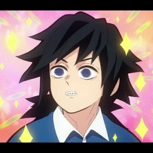 anime, wajah anime, giyu tomioka, ginei morioka, karakter anime
