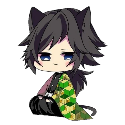 томиока чиби, томиока чибик, аниме арты милые, giyuu tomioka chibi, клинок рассекающий демонов чиби