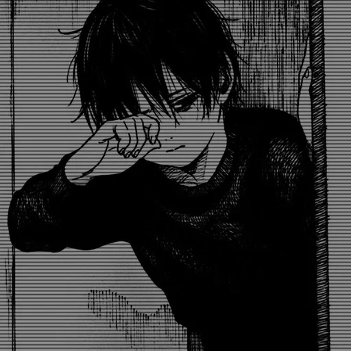 figure, anime creative, anime boy, bande dessinée animée, anime triste