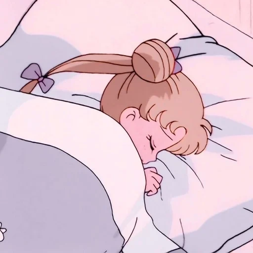 sailor moon, good night, animation amino, good night anime, the little rabbit built wild and fell asleep
