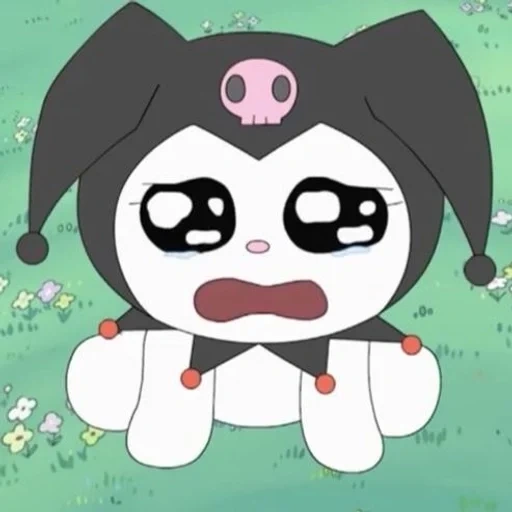 anime, kuromi, meine melodie, meine melodie hallo kitty, böse kitty kuromi weint