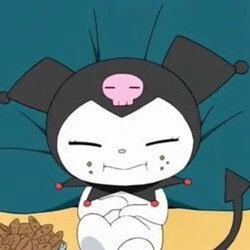 gatito, kitty kuromi, kitty kuromi dibujos animados, hello kitty hello kitty, hello kitty anime kuromi