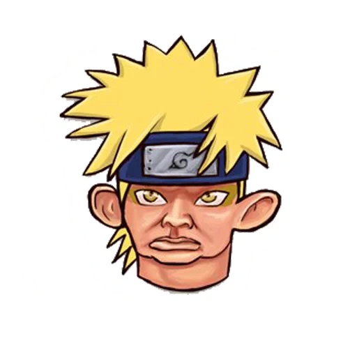 naruto, le visage de naruto, tête naruto, modèle de visage naruto